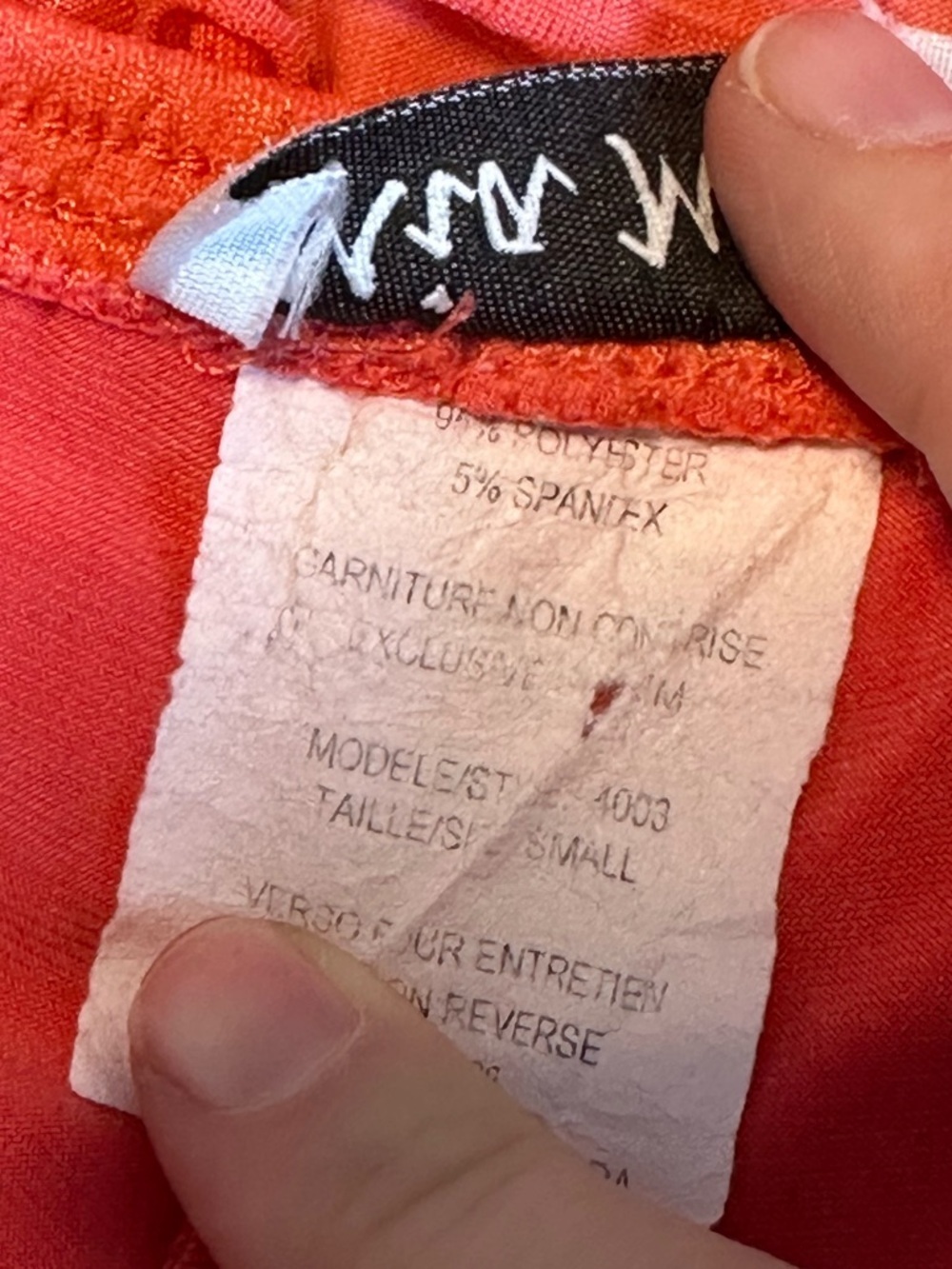 Textured Orange A-Line Women’s Skirt - Picture 8 of 9